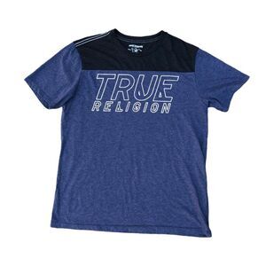 True Religion T Shirt XL Script Football